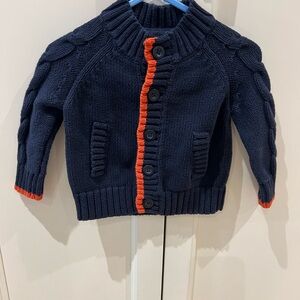 GAP Kids Navy Sweater with Orange Trim
